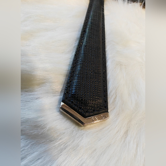 Authentic Fendi RARE Limited Ed. XLStudded Saffiano Karl Clutch Bag with box - Picture 7 of 8